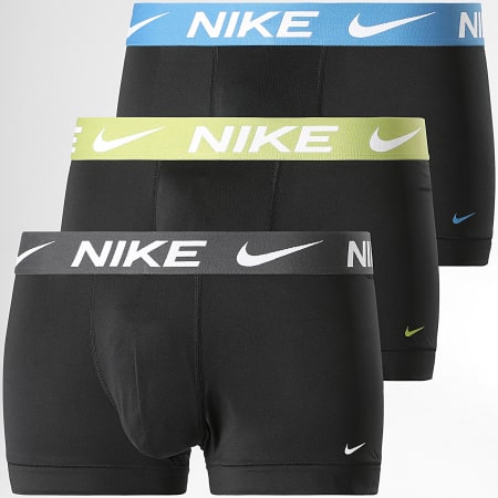 Nike - Set di 3 pugili Dri-Fit Essential Micro KE1156 Nero Azzurro Verde chiaro Grigio antracite