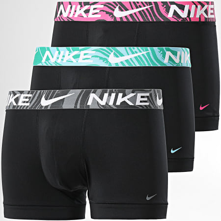 Nike - Juego de 3 bóxers Dri-Fit Essential Micro KE1156 Negro Gris Rosa Verde