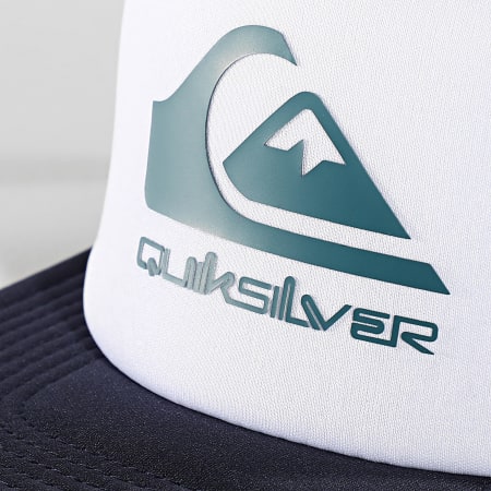 Quiksilver - Cappello da camionista AQYHA05212 blu navy bianco