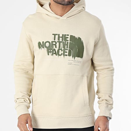 The North Face - Felpa con cappuccio Graphic Hoodie 3 A87ET Beige Green aki