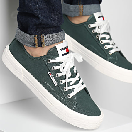 Tommy Jeans - Sneaker Lace Up Canvas Colore 1365 Tahoe Forest