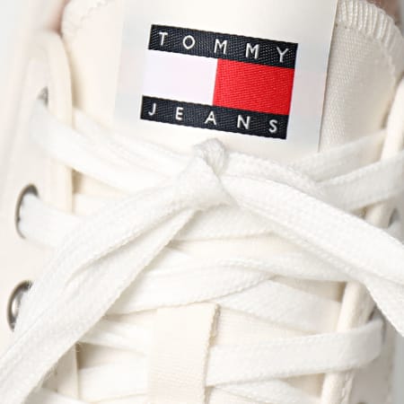 Tommy Jeans - Sneaker Lace Up Canvas Colore 1365 Ecrù