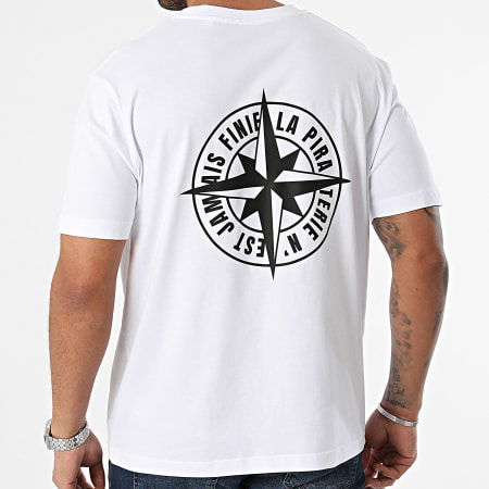 La Piraterie - Oversize Camiseta Large Ratpi Island Blanco Negro