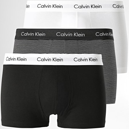 Calvin Klein - Set di 3 boxer U2664G bianco nero