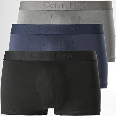 Calvin Klein - Set De 3 Boxers NB3651A Negro Azul Marino Gris