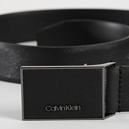 Calvin Klein - Cinturón de piel con incrustaciones 1761 Negro
