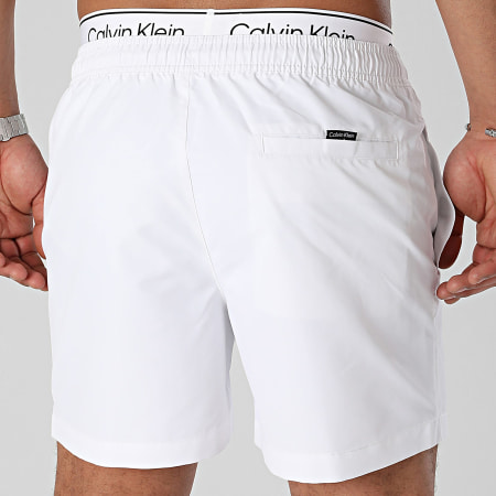 Calvin Klein - Shorts de baño Medium Double WB 0957 Blanco