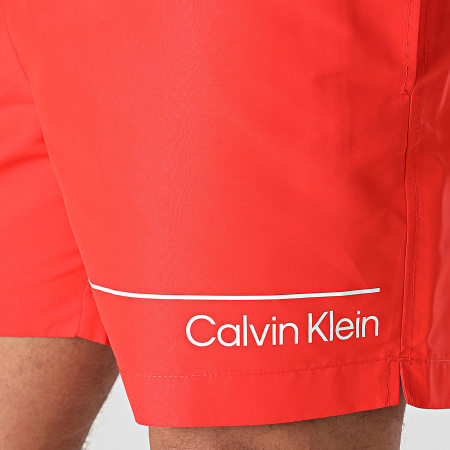 Calvin Klein - Shorts de baño Medium Double WB 0957 Rojo