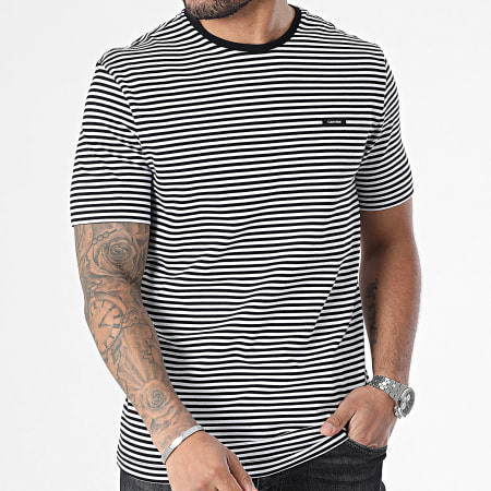 Calvin Klein - Maglietta a righe 2520 nero bianco