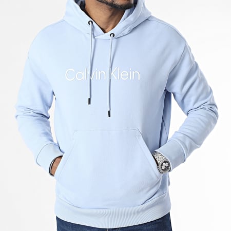 Calvin Klein - Felpa con cappuccio Hero Logo Comfort 1345 Azzurro
