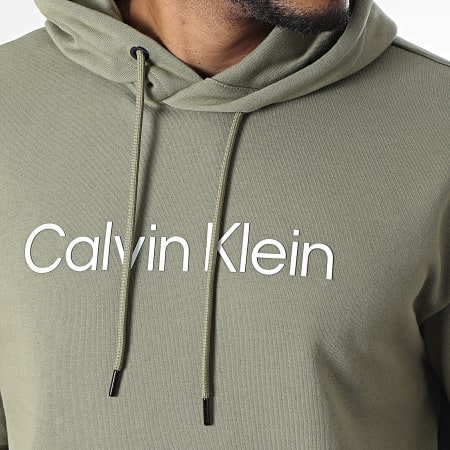 Calvin Klein - Felpa con cappuccio Hero Logo Comfort 1345 Verde Khaki