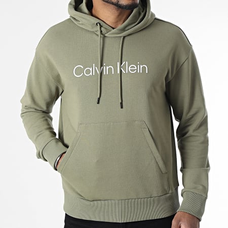 Calvin Klein - Sweat Capuche Hero Logo Comfort 1345 Vert Kaki