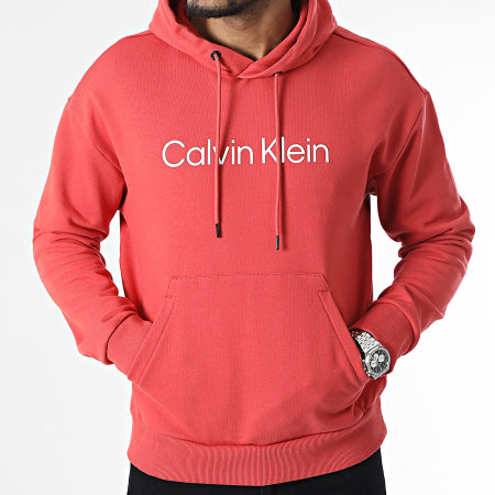 Calvin Klein - Felpa con cappuccio Hero Logo Comfort 1345 Rosso