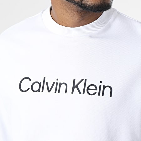Calvin Klein - Felpa girocollo Logo Comfort 2956 Bianco