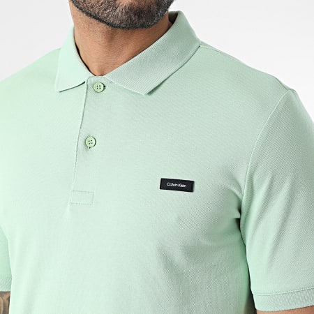 Calvin Klein - Polo manica corta Stretch Pique Slim 1196 Verde chiaro