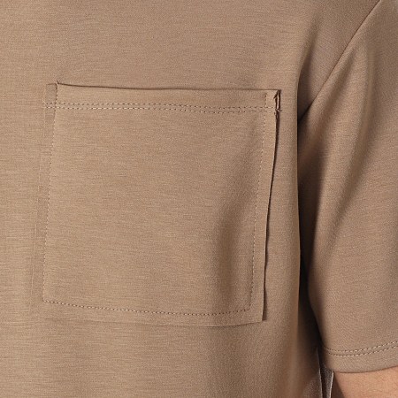 KZR - Maglietta tascabile color cammello