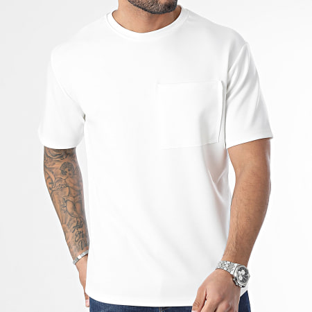 KZR - T-shirt bianca con taschino
