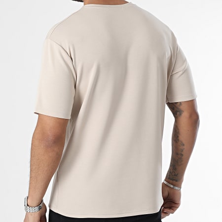 KZR - Camiseta de bolsillo beige