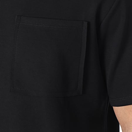 KZR - Camiseta negra con bolsillo