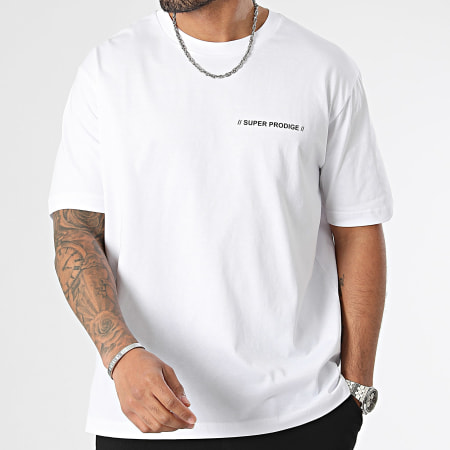 Super Prodige - Tee Shirt Oversize Large Energie Bianco Giallo