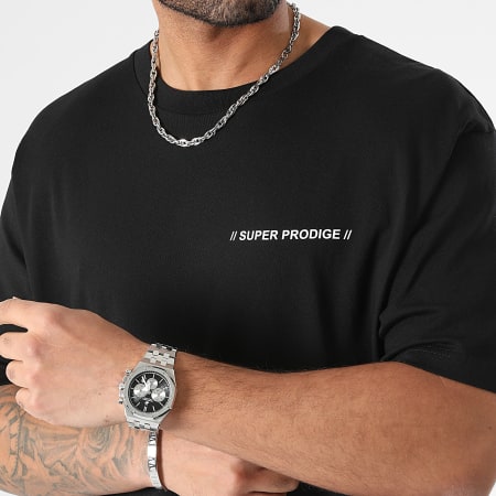 Super Prodige - Camiseta Manga Oversize Grande Negra