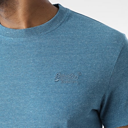 Superdry - Tee Shirt Vintage Logo M1011245A Bleu Chiné