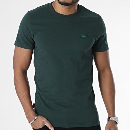 Superdry - Camiseta M1011245M Verde Oscuro