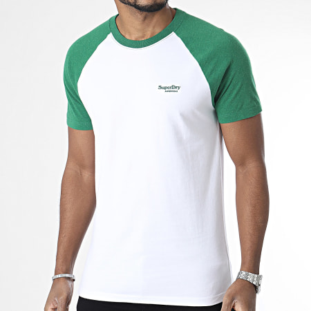 Superdry - Tee Shirt M1011838A Blanc Vert