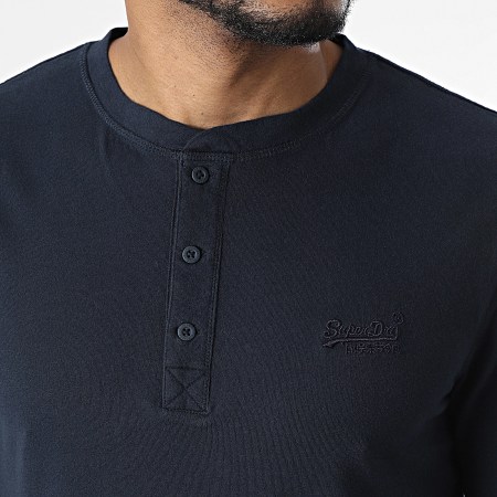 Superdry - Maglietta a maniche lunghe con logo Essential M6010729A blu navy