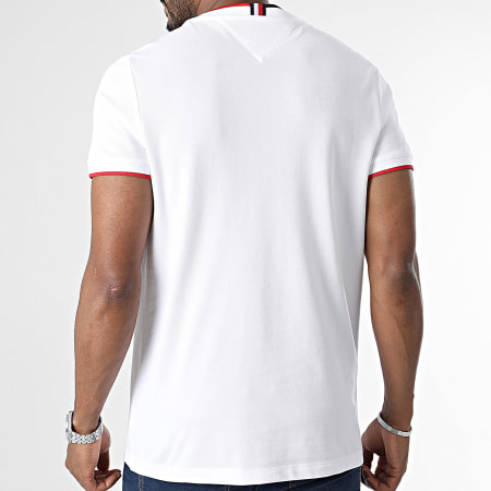 Tommy Hilfiger - Camiseta Slim Fit Tipped Pique 4439 Blanco