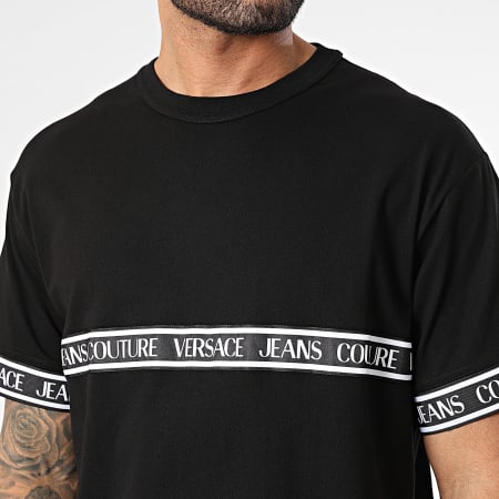 Versace Jeans Couture - Tee Shirt Tape 76GAHC06-CJ01C Noir