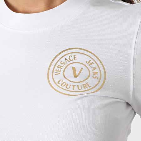 Versace Jeans Couture - Camiseta mujer 76HAHT02-CJ03T Blanca