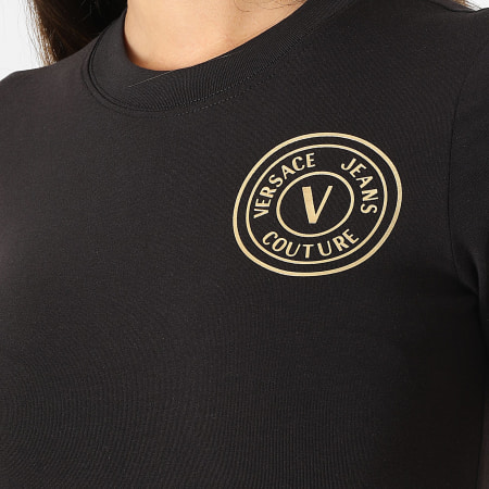 Versace Jeans Couture - Robe Tee Shirt Femme 76HAOT02-CJ03T Noir