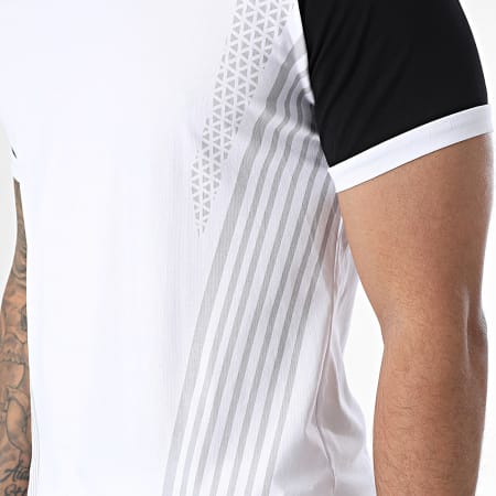 Zayne Paris  - Conjunto de camiseta blanca negra y pantalón corto de jogging