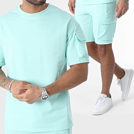 Zayne Paris  - Set di maglietta e pantaloncini da jogging verde chiaro