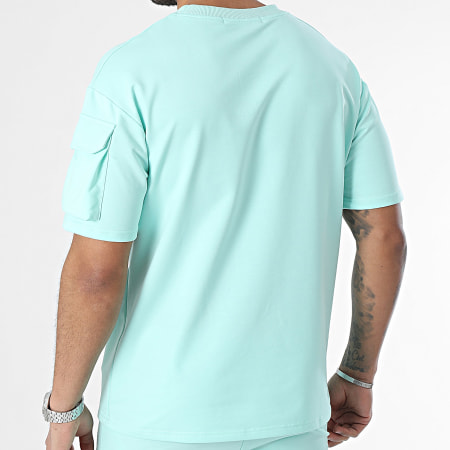 Zayne Paris  - Conjunto de camiseta verde claro y pantalón corto de jogging