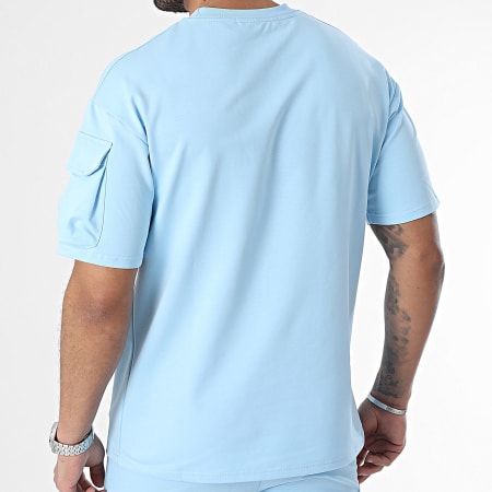 Zayne Paris  - Set di maglietta e pantaloncini da jogging blu chiaro