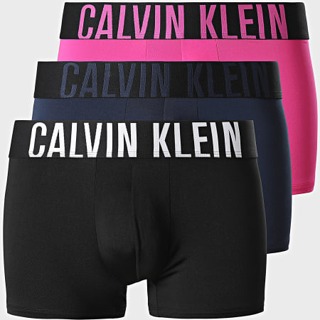 Calvin Klein - Set di 3 boxer NB3775A Nero Rosa Navy