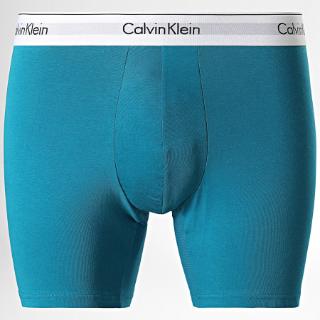 Calvin Klein - Set di 5 boxer NB3911A Blu chiaro Navy Turchese Grigio carbone Beige