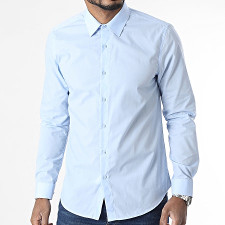 Classic Series - Camicia slim a maniche lunghe blu chiaro