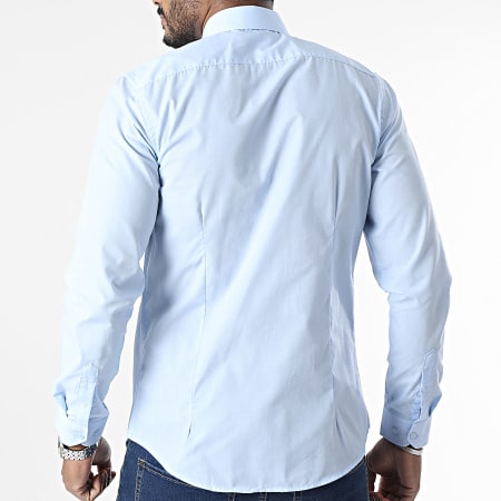 Classic Series - Camisa Manga Larga Slim Azul Claro