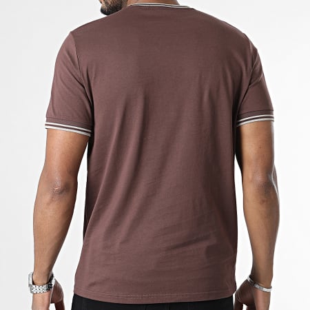 Fred Perry - Camiseta Twin Tipped M1588 Marrón