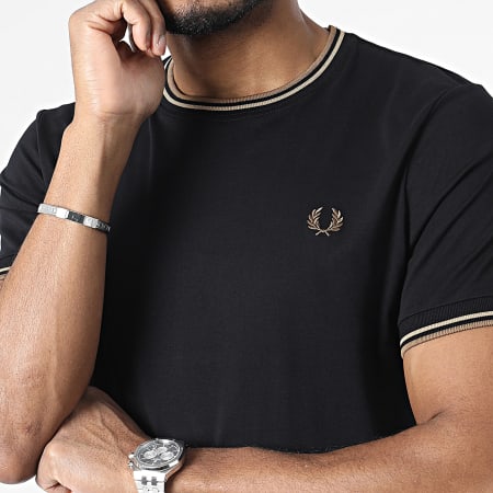 Fred Perry - Camiseta Twin Tipped M1588 Negro