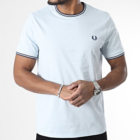 Fred Perry - Tee Shirt Twin Tipped M1588 Bleu Clair