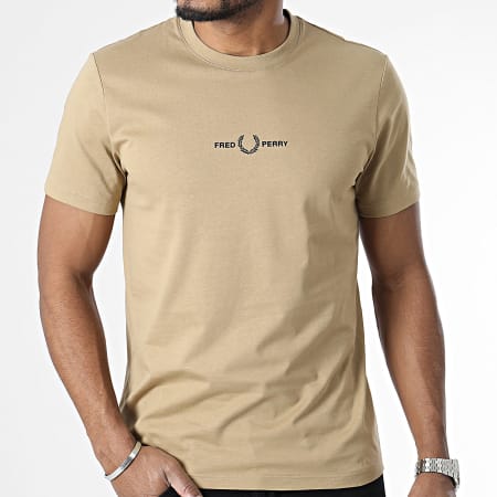 Fred Perry - Tee Shirt Embroidered Logo M4580 Beige