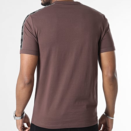 Fred Perry - Tee Shirt A Bandes Contrast Tape Ringer M4613 Marron