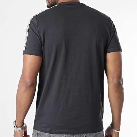 Fred Perry - Cinta de contraste Ringer Camiseta M4613 Negro