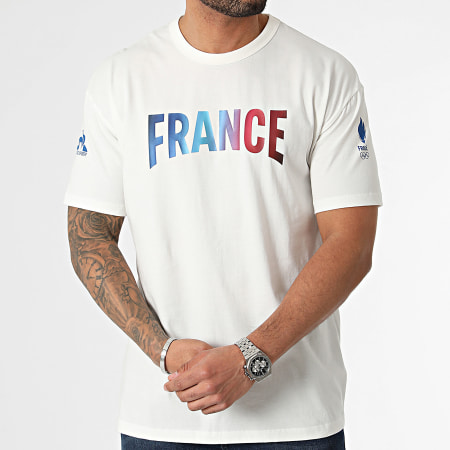Le Coq Sportif - Tee Shirt Efro Jeux Olympiques 2024 2410041 Blanc
