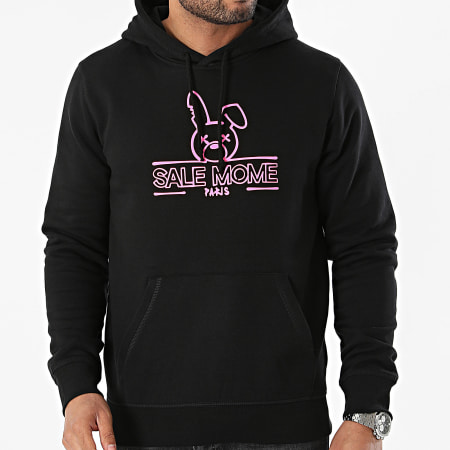 Sale Môme Paris - Outline Sudadera Graffiti Conejo Negro Rosa Fluo