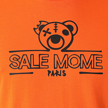 Sale Môme Paris - Tee Shirt Outline Graffiti Nounours Orange Noir